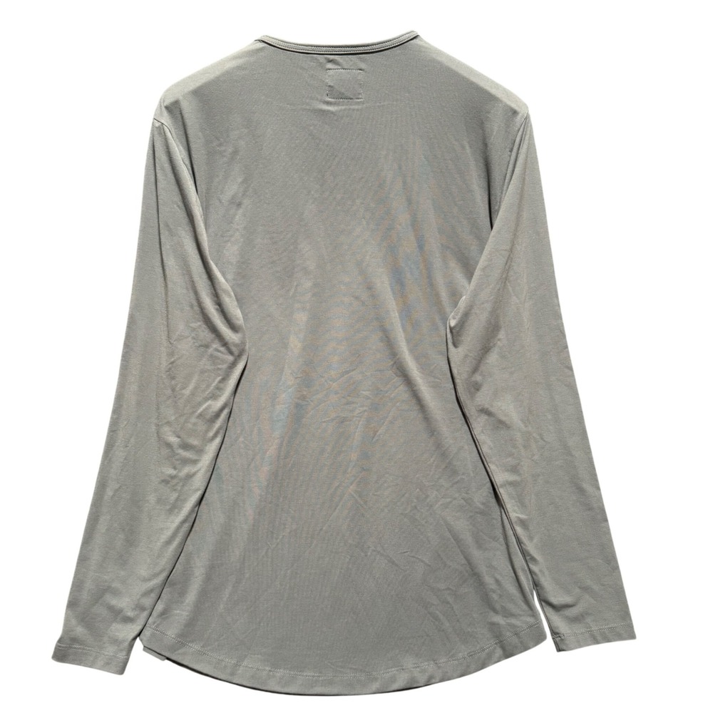 Cuts Curve-Hem Long Sleeve Shirt Large Mens PYCA Pro Crew Neck L Sage - Picture 5 of 9
